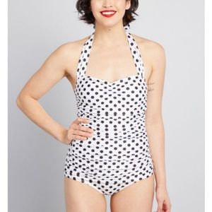 Retro one piece bathing suit